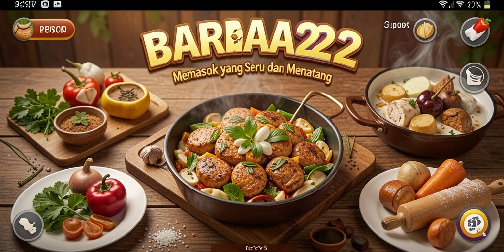 Antarmuka BARA22 menampilkan pengalaman memasak yang interaktif dan menarik.