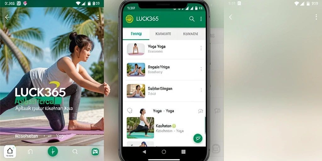 Tampilan antarmuka pengguna LUCK365 yang sederhana dan intuitif untuk praktik Yoga.