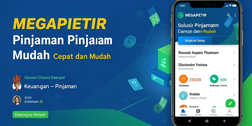Antarmuka pengguna MEGAPETIR yang intuitif untuk pengajuan pinjaman.