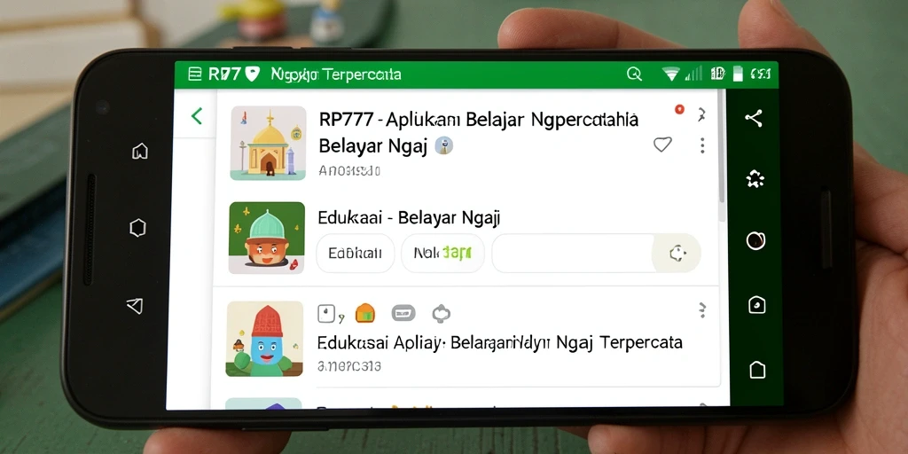 Tampilan antarmuka aplikasi RP777 yang ramah pengguna.